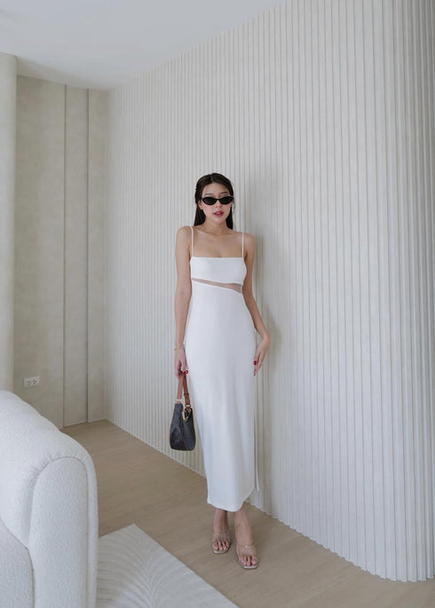 Spaghetti straps Sleeveless Hollow Out A-Line Dresses